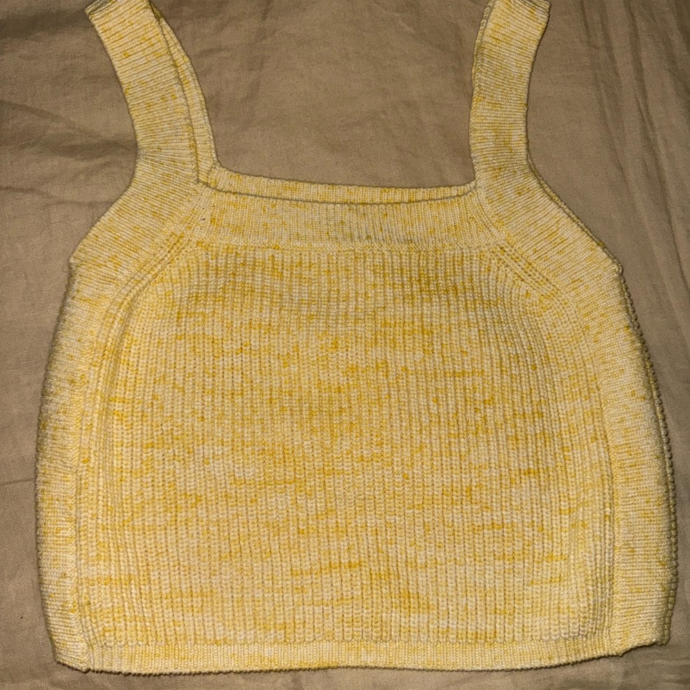 Reformation Light Yellow Knit Tank Top-S/M
